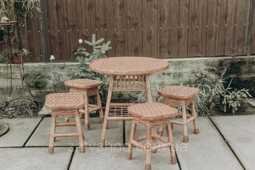 Мебель плетеная для дачи | стулья плетеные из лозы | плетеные 4 стулья стол Киев - изображение 1