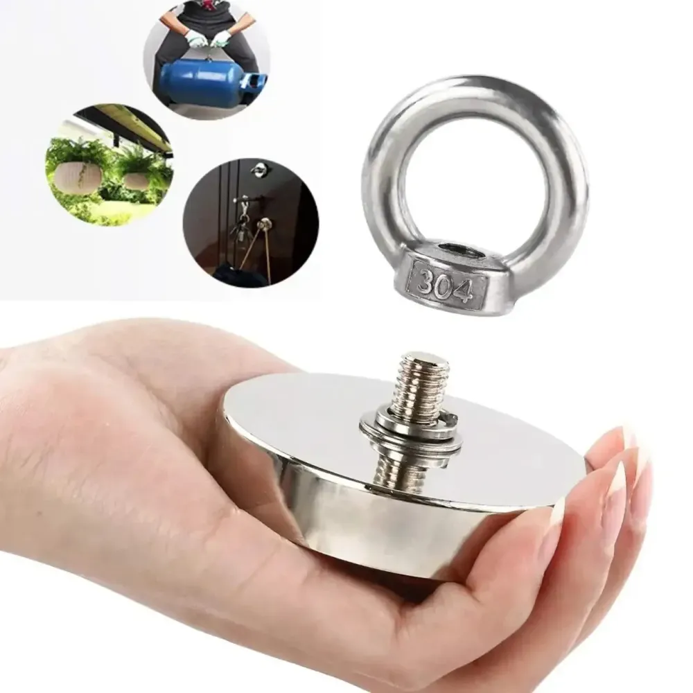 Неодимовий магніт 90мм - 350кг у корпусі із зовнішнім кільцем / Пошуковий магніт / Магніт Київ - фото 4