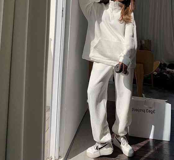 Жіночий базовий прогулянковий костюм двійка: кофта і штани вельвет вафелька Одеса