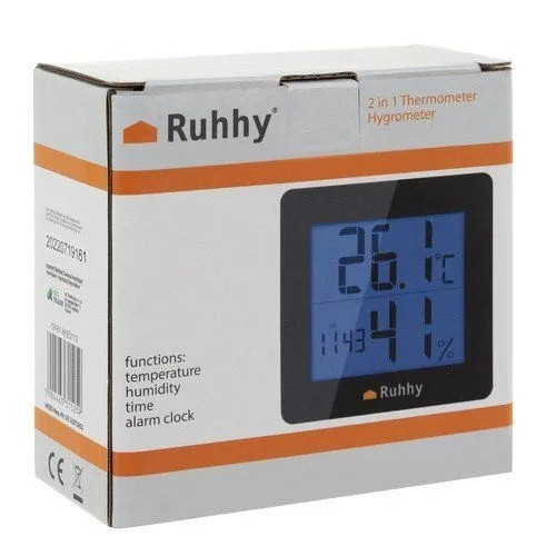 Електронна метеостанція з термометром, годинником, будильником 5в1 Ruhhy (19161) Нововолинськ - фото 4
