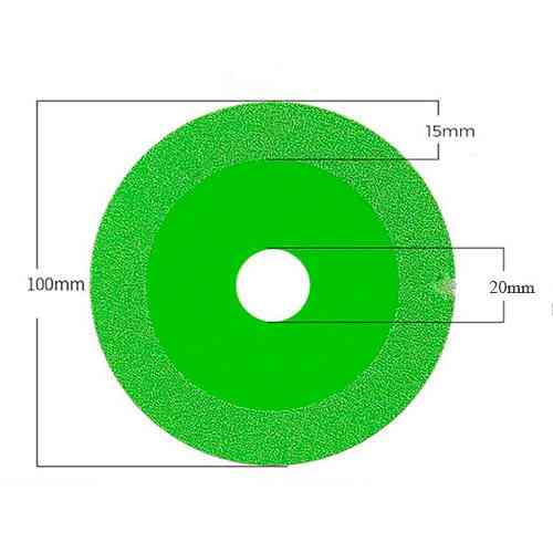 Диск алмазный 100мм для резки стекла керамики, двухсторонний Винница
