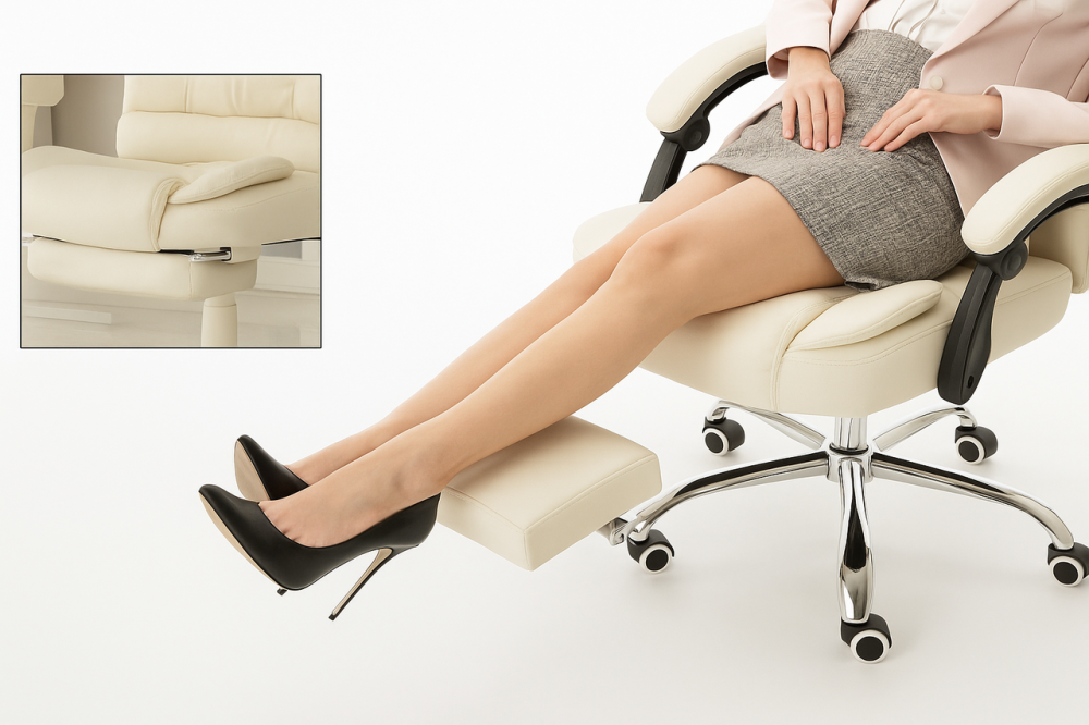 Крісло офісне Diego D2 молочне Київ - фото 8