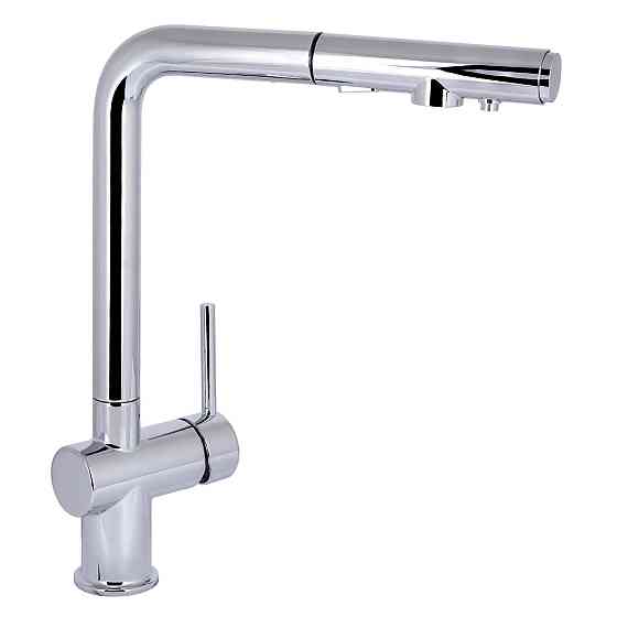 Змішувач для кухні Qtap Rozcesti з висувним виливом з під'єднанням для питної води QTROZ367CRM45941 Chrome Київ