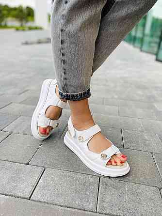 No brend Босоніжки жіночі 424/1 білі (літо, шкіра натуральна) (5044) Коломыя