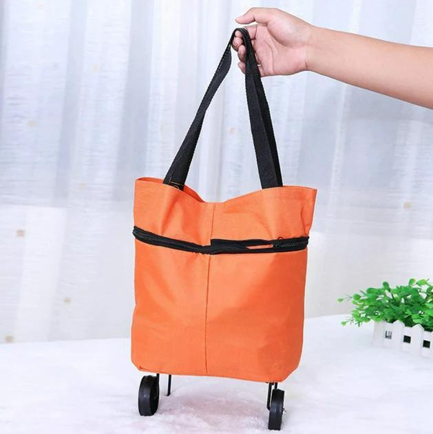 Сумка-тележка на колесиках 2в1 (46х27х12 см) для хозйственных нужд,легко складывается и раскладывается Одесса - изображение 4