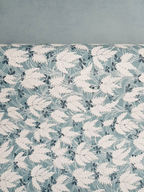 Шпалери флізелінові дитячі еко Lutece Tartine et Chocolat маленькі гілочки білі квіточки на бірюзовому Київ - фото 2