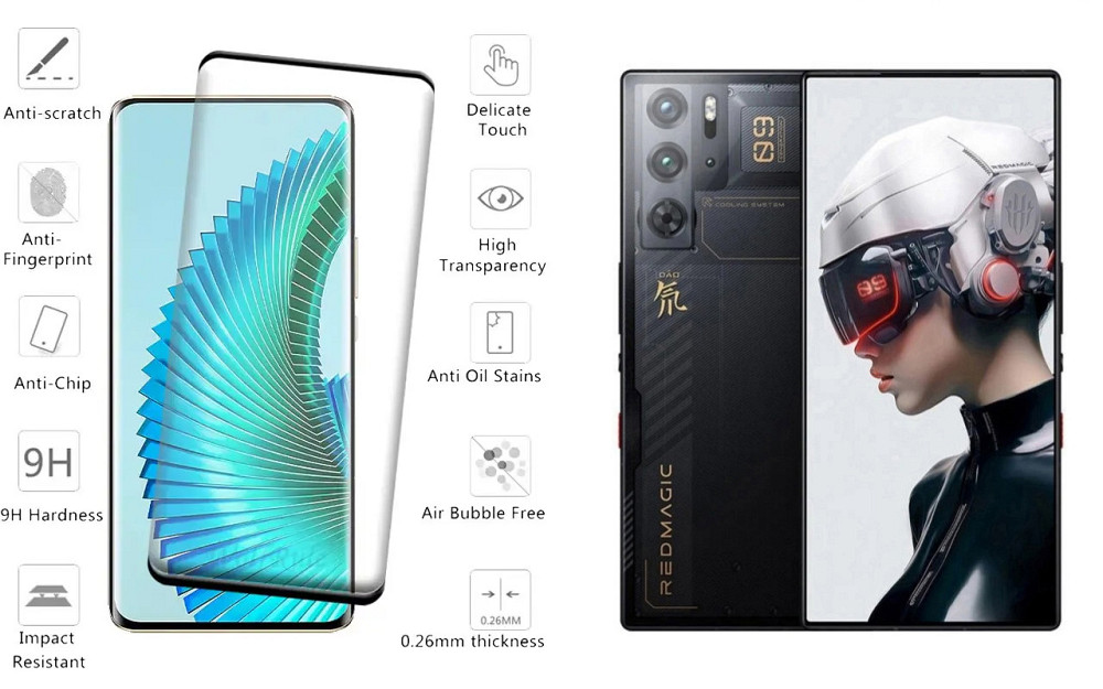 Захисне скло HyperGlass Pro для nubia Red Magic 9 Pro, Red Magic 9 Pro+ – максимальна чутливість та захист Київ - фото 2