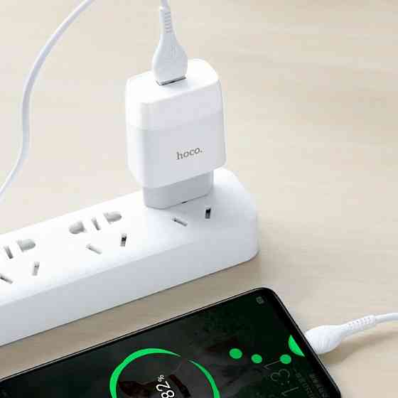 Мережевий зарядний пристрій HOCO C72A Glorious single port charger set, колір білий 6931474713018 Одеса