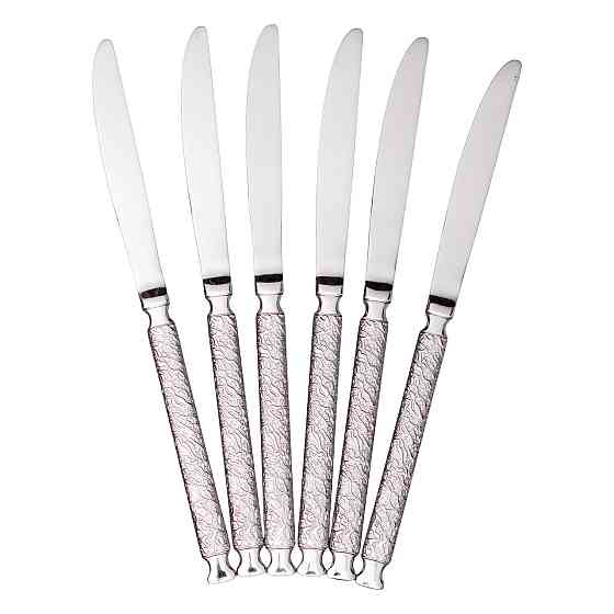 Набір столових ножів 6 (шт) з нержавіючої сталі 23 (см) Срібло HP-8-37 Коломия