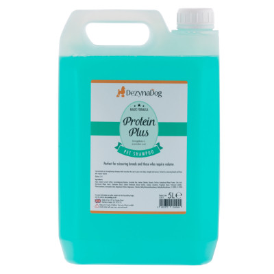 Шампунь для тварин Dezynadog Protein Plus High Volume для стрижених порід для зміцнення і об'єму неслухняної шерсті 5 л (5052372014944) Вінниця - фото 1