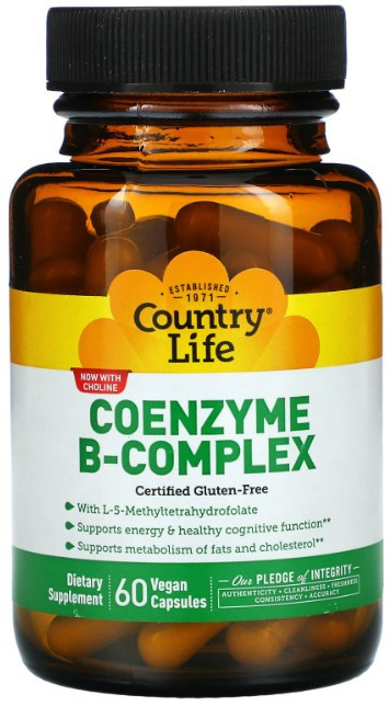 Вітаміни групи В Country Life Coenzyme B-Complex 60 капсул Київ - фото 1