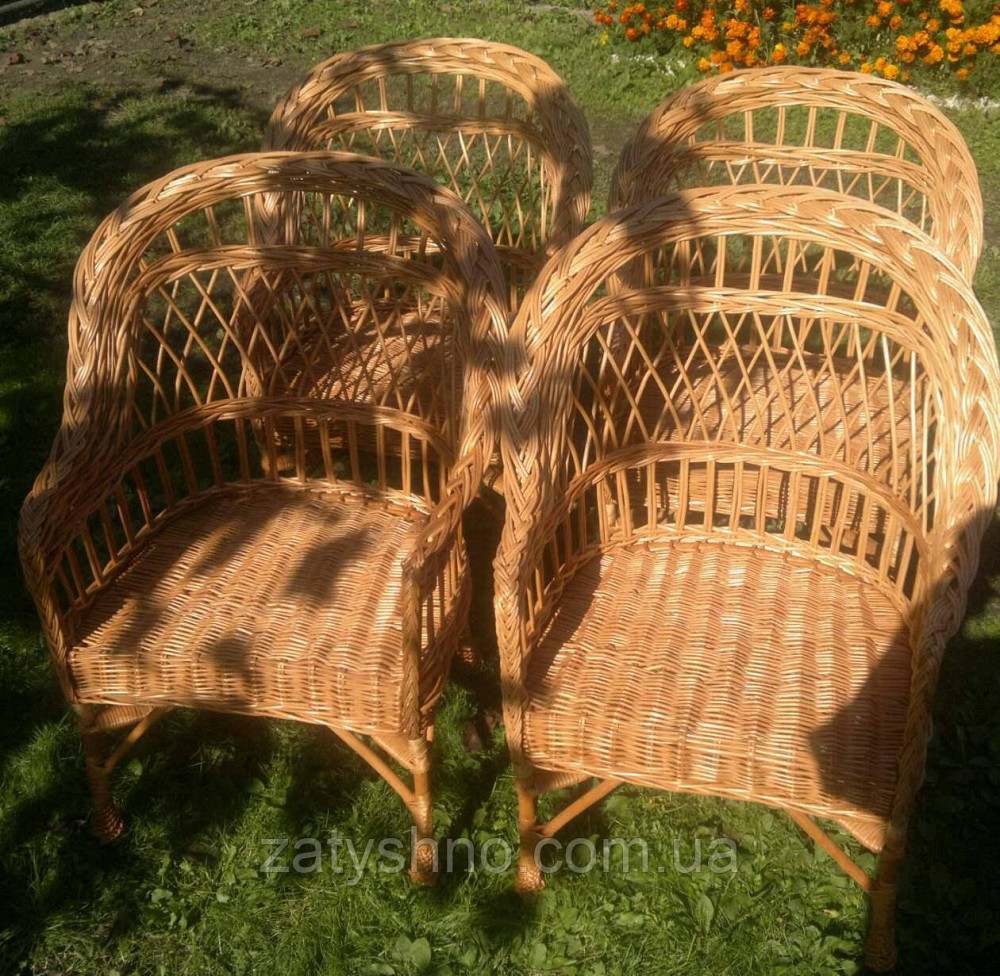 Крісло з лози з низькою спинкою Київ - фото 2