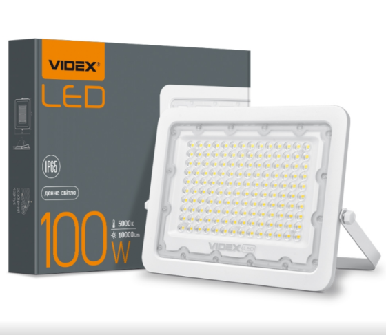 LED Прожектор 100W 5000К 220V білий VL-F2e-1005W Videx Житомир