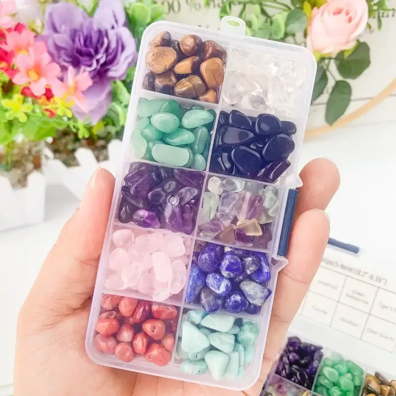 Набір натуральних каменів і кристалів 10 видів у колекційній коробці Київ - фото 8