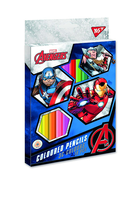 Олівці кольорові YES 18/36 кол. "Marvel", шт Київ - фото 1