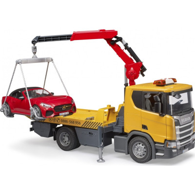 Спецтехника Bruder Эвакуатор Scania Super 560R с краном-манипулятором и автомобиль Roadster (03552) Винница - изображение 4