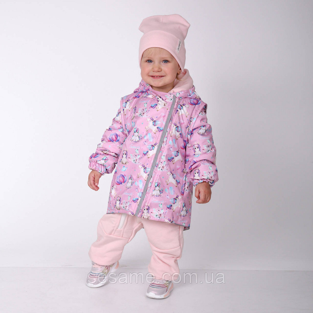 Дитяча Куртка-жилетка 2 в 1 демісезонна Єдинороги Харків - фото 2