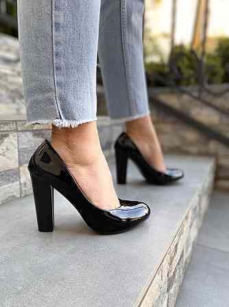 Туфлі жіночі SEASTAR чорні еко-лак 37р. каблук 10см. (4579) Коломыя