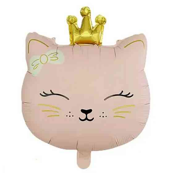 Фігура рожевий котик з короною сатин 45*45см Київ