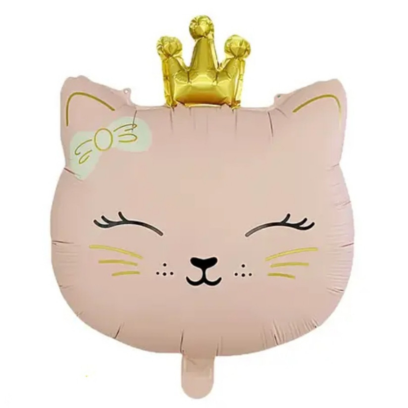 Фігура рожевий котик з короною сатин 45*45см Київ - фото 1