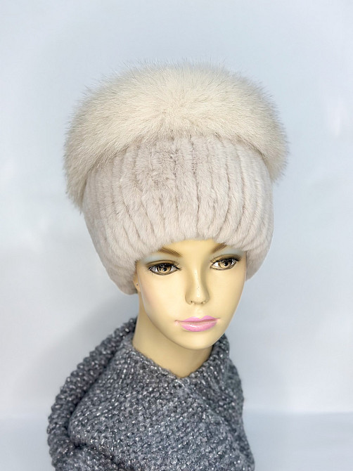 Шапка хутряна жіноча кубанка Анжеліка Молочний Харків - фото 1