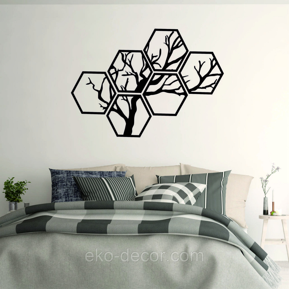 Декоративное настенное Панно «Дерево», Декор на стену 130*92 см, Черный, Ручная работа Киев - изображение 6