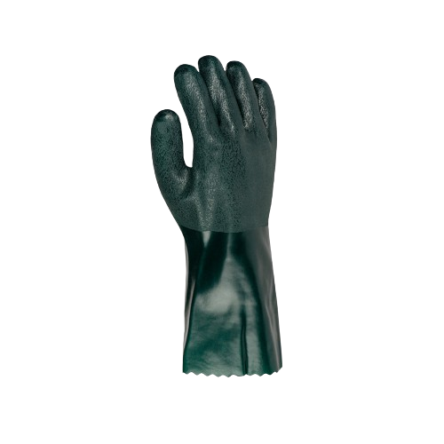 Рукавички 3896 ПВХ-покриття повний облив гладкі р.10(XL) зелений ДКГ Житомир - изображение 1
