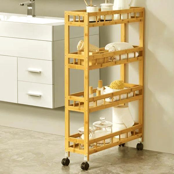 Этажерка для ванной на колёсиках 