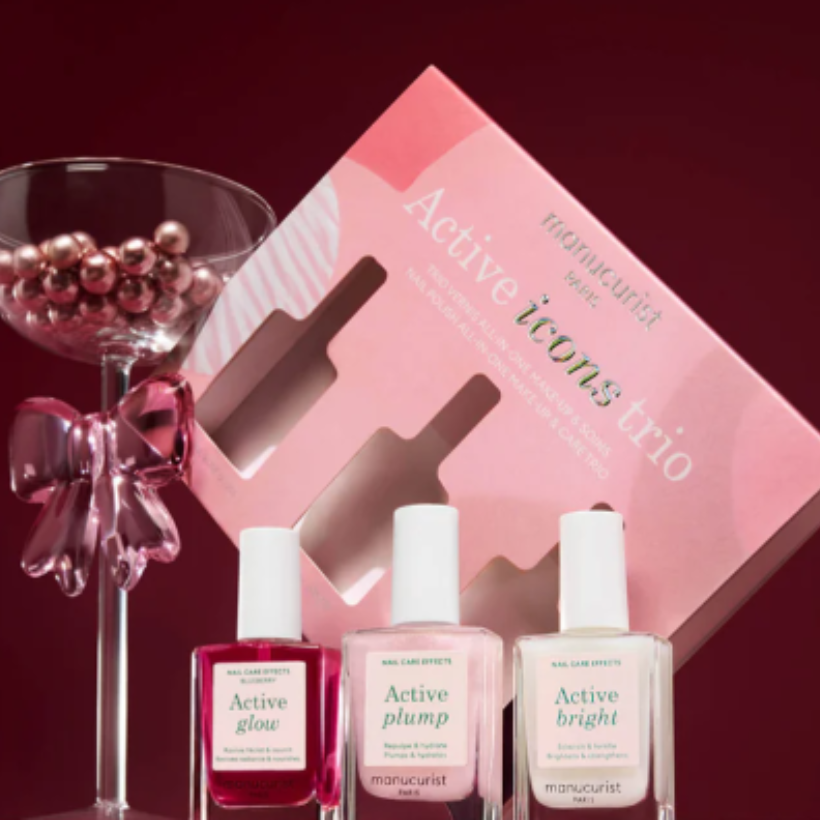 Набір лікувальних лаків 3×15 мл Manucurist Active Trio Set, Натуральні веганські лаки з доглядом Слов'янськ - фото 1