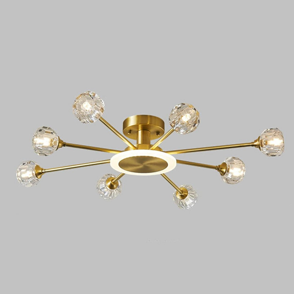 Светодиодная люстра Луч 8810-С (Золотистая) на 8+1 плафонов Киев - изображение 1