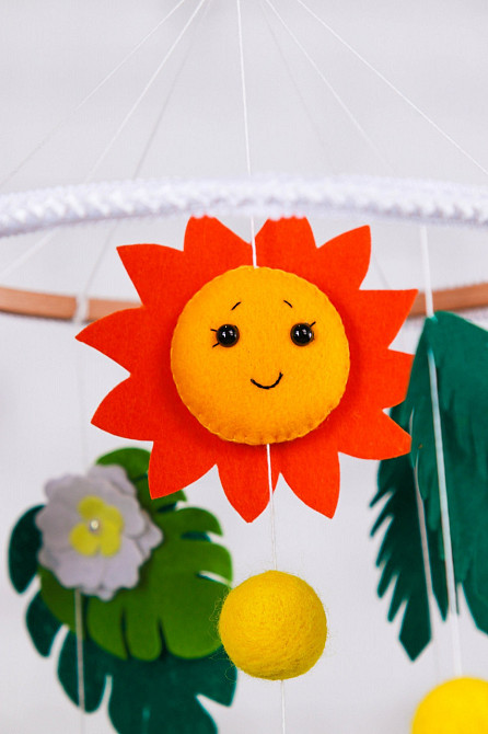 Дитячий мобіль на ліжечко для немовлят WooolyWool «Сафарі» Київ - фото 6