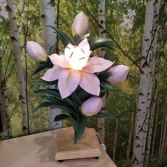 Світильник-нічник "Махрова рожева лілія" Дніпро