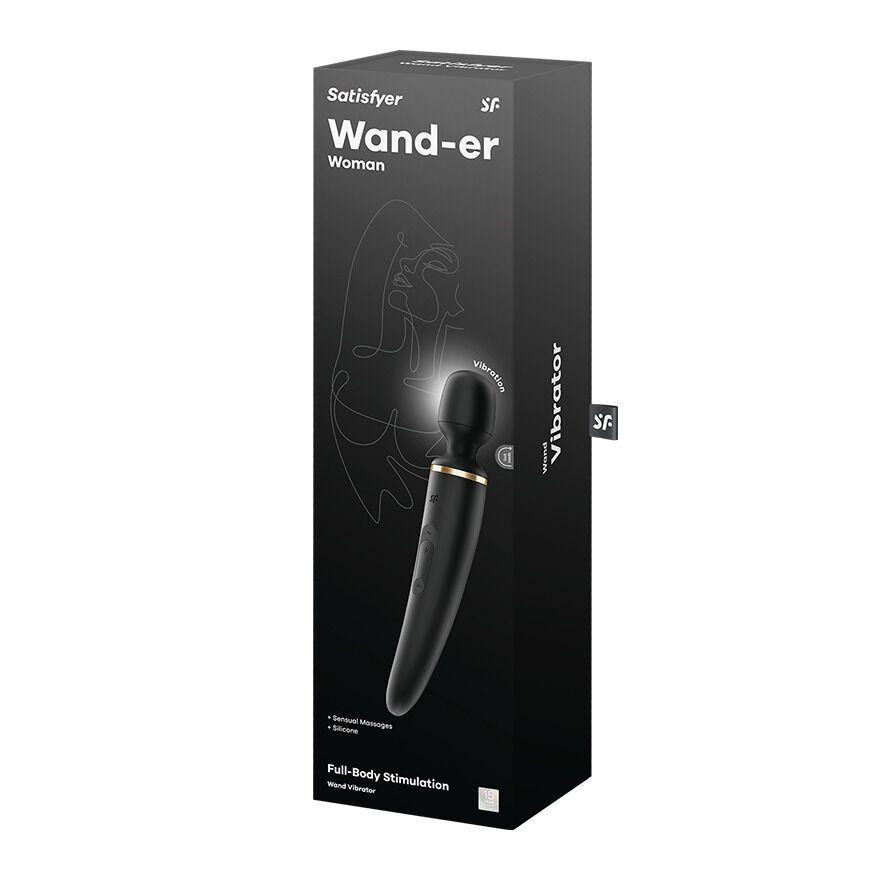 Вибромассажер Satisfyer Wand-er Woman (Black/Gold), водонепроницаемый, мощный, размер XXL Sex Aura Киев - изображение 6