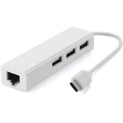 Концентратор Value Type-C Hub 3-port USB2.0 + RJ45 Fast Ethernet White (S0742) Винница