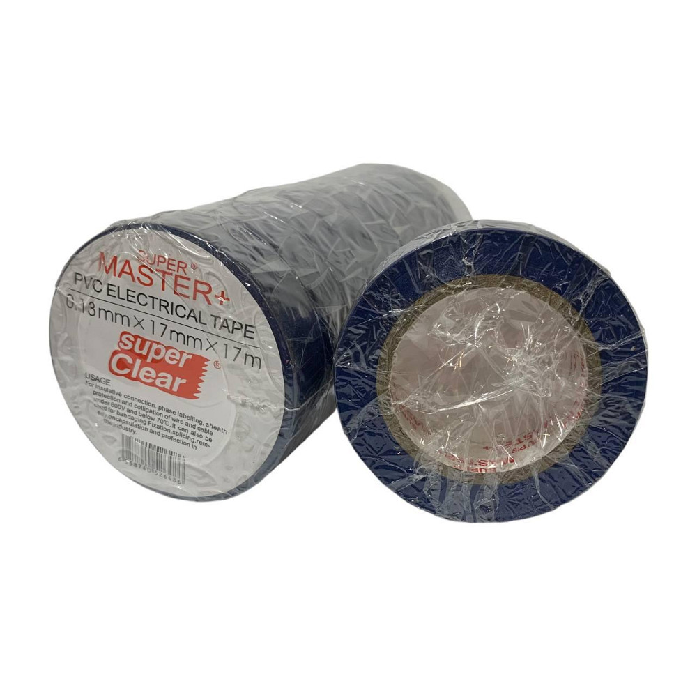 Ізолента MASTER+ 0.13мм×17мм×17м — електроізоляційна стрічка ПВХ, еластична, стійка до вологи та зношування Харків - фото 4