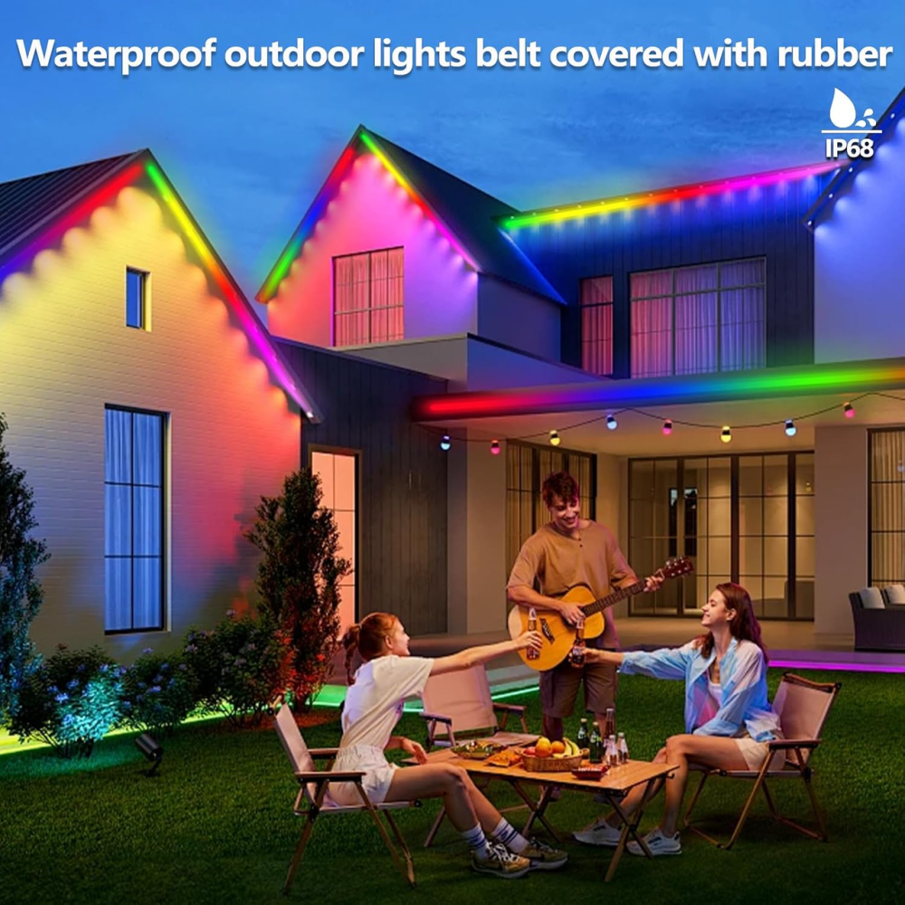 Уличная LED лента RGB+IC 15 м IP68, 24 В, Bluetooth, приложение Magic Lantern, пульт ДУ, синхронизация с музыкой Киев - изображение 6