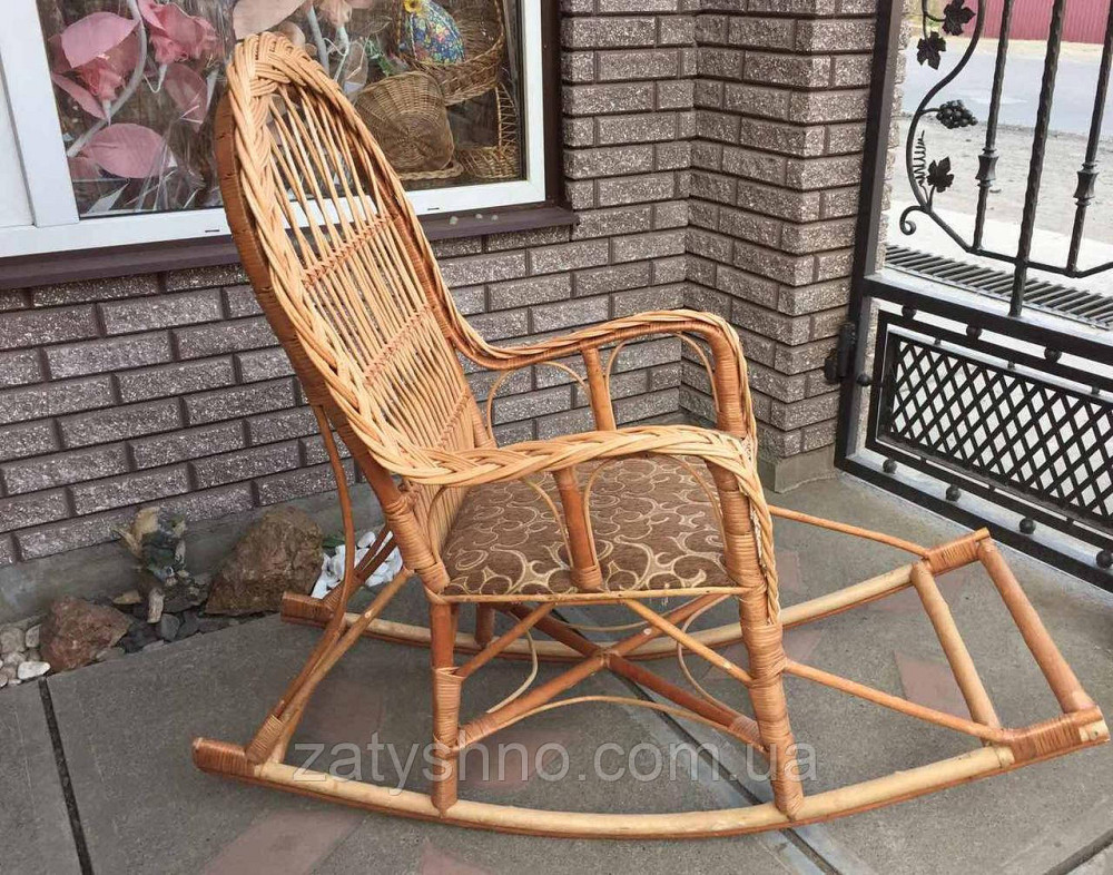 Качалка дитяче крісло з лози | крісло-гойдалка з підставкою дитяча | крісло качалка для дітей з Київ - фото 1