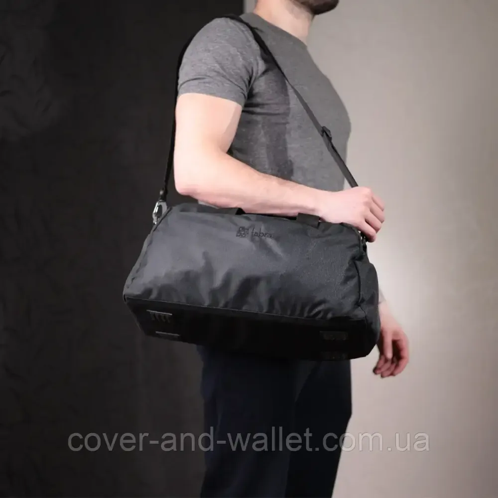 Стильная дорожная сумка из качественного полиэстера небольшого размера черного цвета FBR Киев - изображение 10