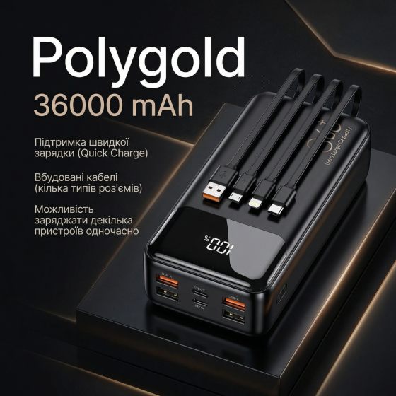 Повербанк Polygold PG-PW330 36000 mAh 5V/2.1A Днепр