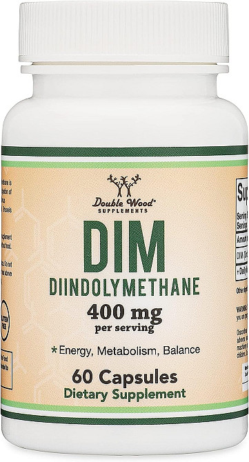 Дініндолілметан Double Wood DIM (Diindolylmethane) 400 mg (на 2 капсули), 60 capsules Луцьк - фото 1