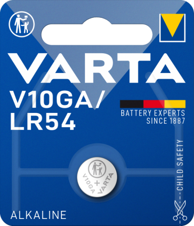 Батарейка таблетка VARTA V 10 GA блистер 1 шт. Ровно