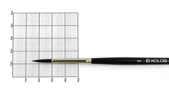 Кисть белка круглая Classic 3049R No 3 короткая ручка KOLOS Киев