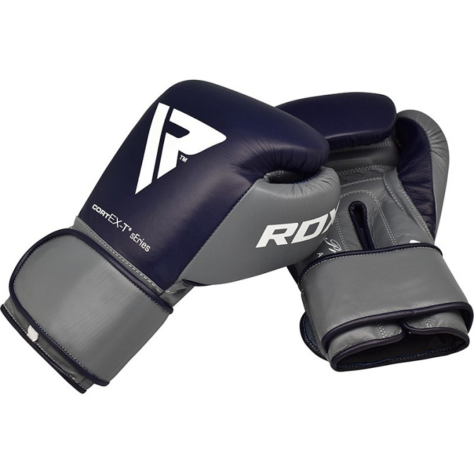 Боксерські рукавиці RDX Leather C4 Blue 10 ун. Кам'янське - фото 7