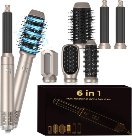 Мультистайлер 6-в-1 Magic Styler Air Brush: фен-щітка з ефектом Coanda, іонізація, 1000 Вт — для об'єму та локонів Київ