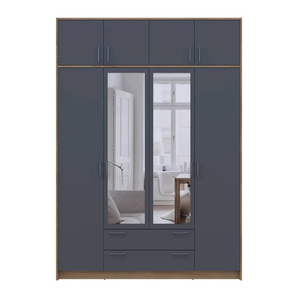 Антресоль Doros Ронди Дуб Артизан/Графит 4 ДСП 160х52х41 DRS-011604 (80737832) Львов - изображение 4