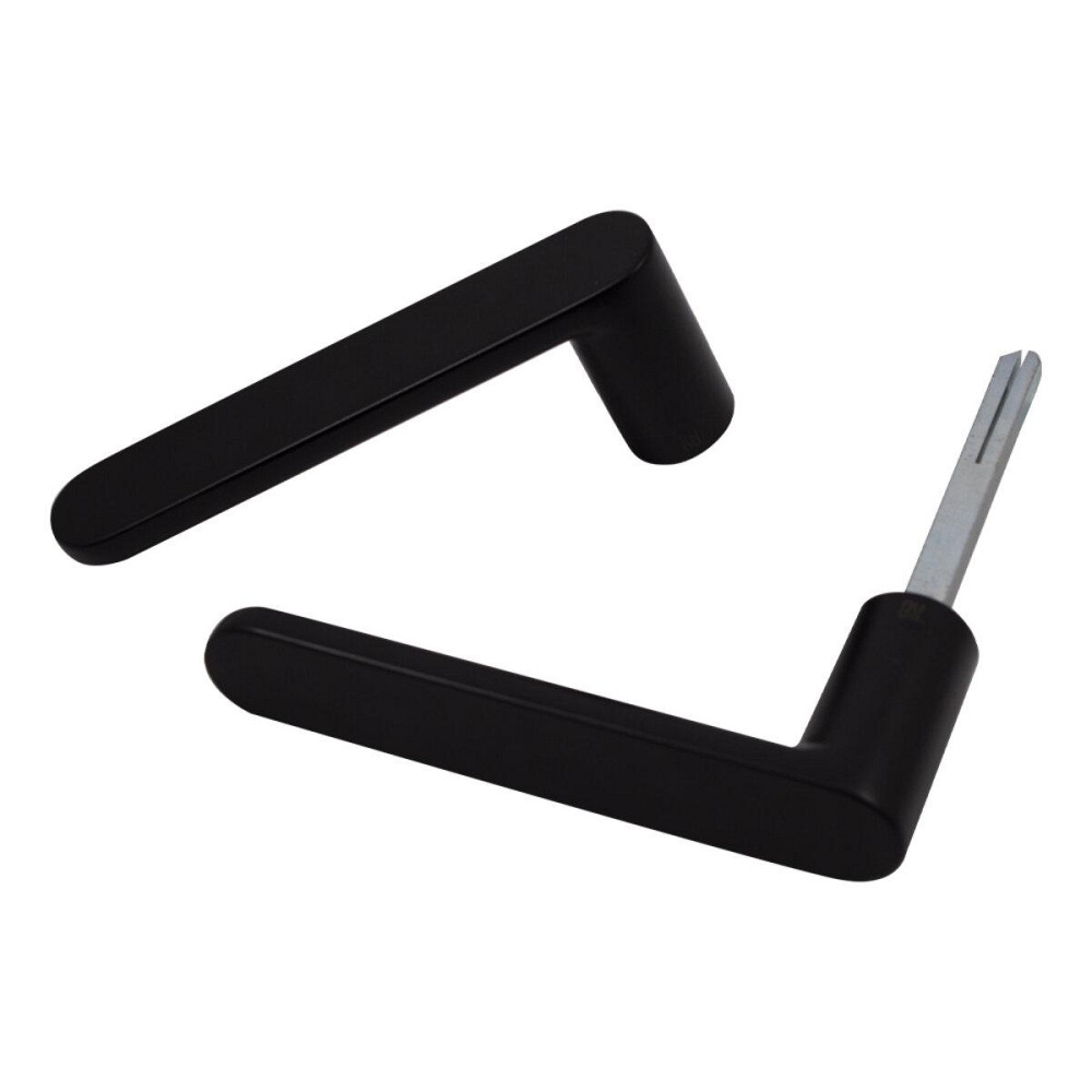 Дверна ручка на розетті Nuda Pure чорний матовий R ф/з Київ - фото 2