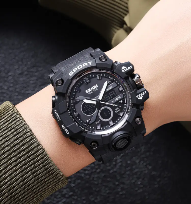 Часы мужские наручные спортивные Skmei 2197 Черный Винница - изображение 5