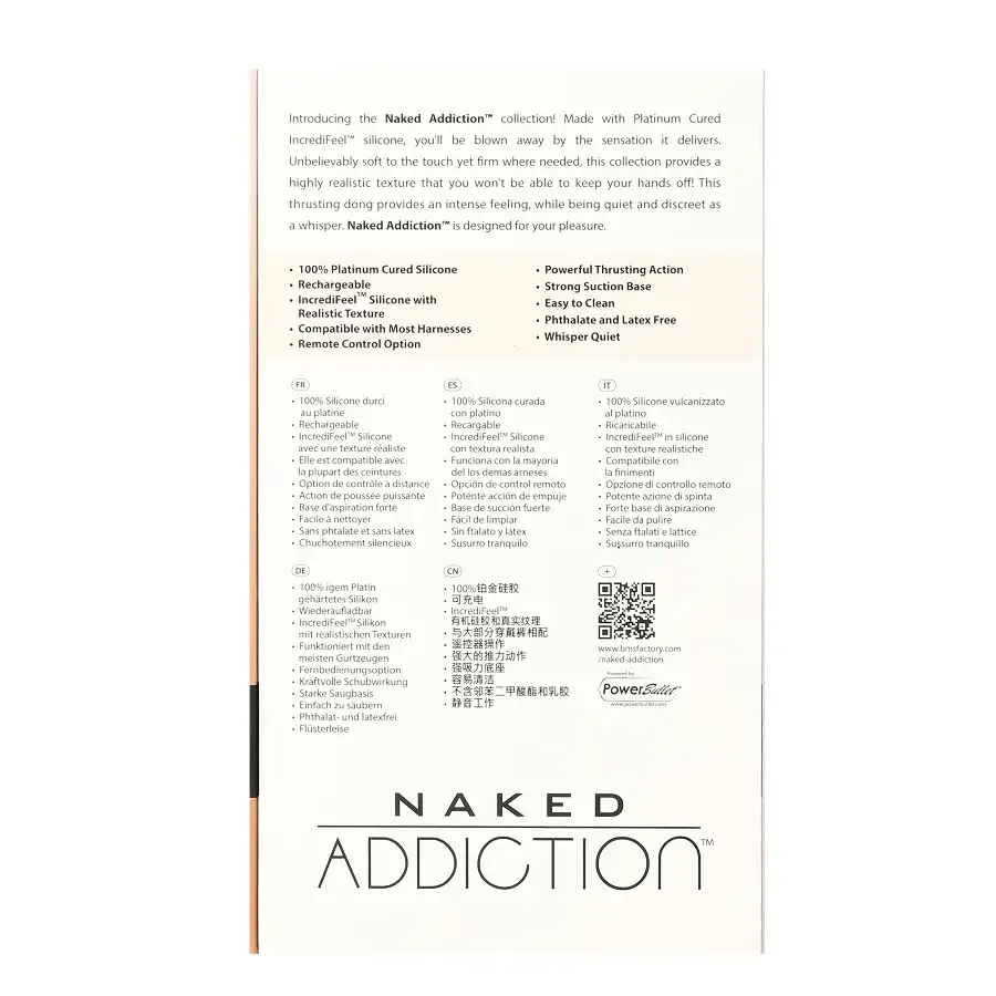 Фалоімітатор-пульсатор Naked Addiction 6.5″ Thrusting Dong With Remote, рухи вперед-назад, пульт ДК Львів - фото 9