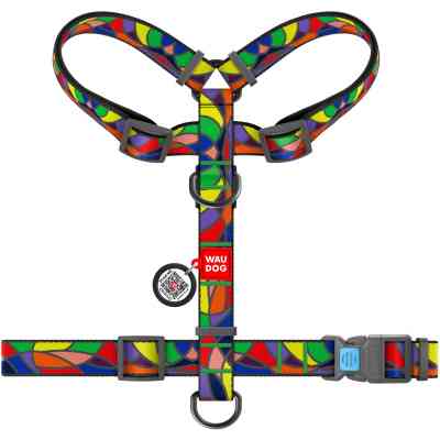 Шлея для собак WAUDOG Nylon анатомічна H-подібна "Вітраж" S (5617) Вінниця