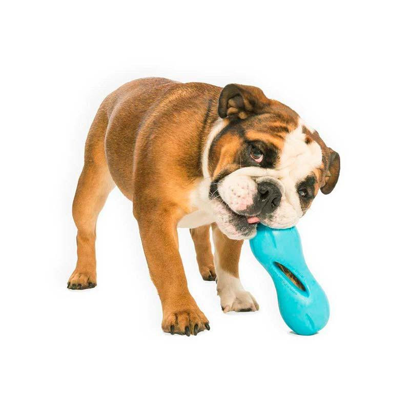 West Pow Qwizl Treat Toy (Вест Пав Квізл) іграшка для собак кісточку з отвором для ласощів маленький - 14 см., Оранжевий Запоріжжя - фото 2